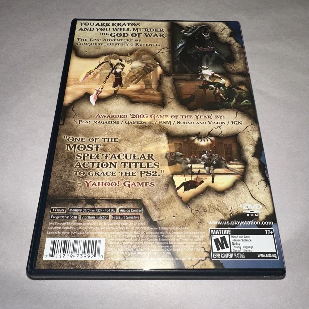 God of War (PS2 PlayStation 2, 2005) Complete CIB + Manual Greatest Hits Ex Cond